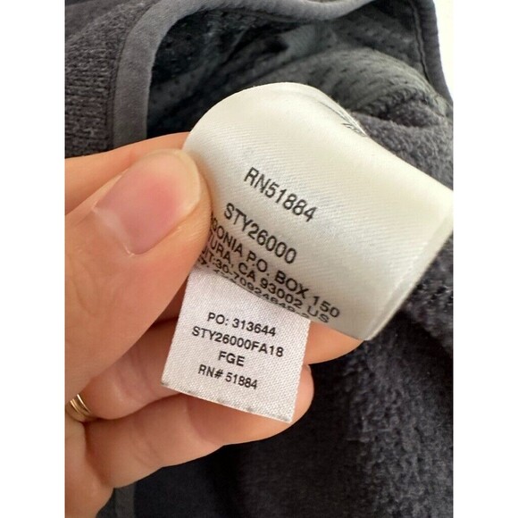 Patagonia Men's Snap Fleece Quarter Closure Sweater Gray Long Sleeve Size Small - Picture 5 of 9